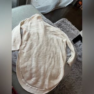 Express Cream sweater cutout back flowy XS mid length sleeve shirt